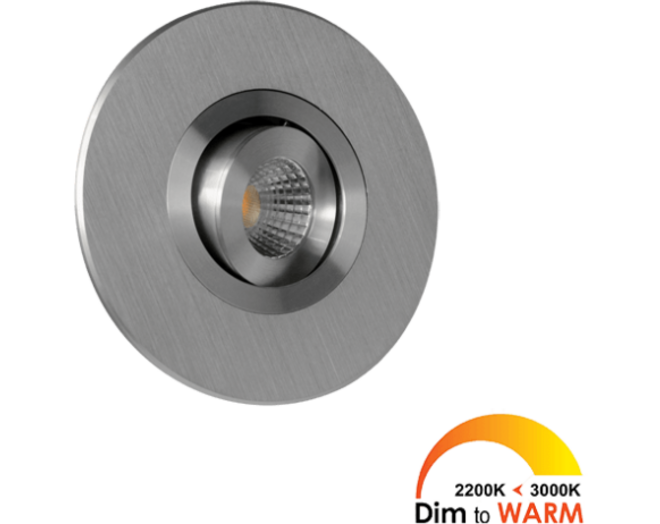 2x Monza rond Alu DTW 3000K-2200K+2x verl+Driver RL dimbaar