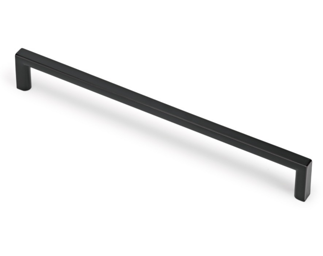 Greep BASIC mat zwart 136x8x28mm, hartmaat 128mm