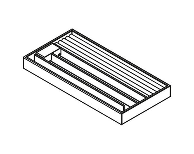 CubiLux rechthoekig Leder 32 x 300 x 150mm met verdelingen,