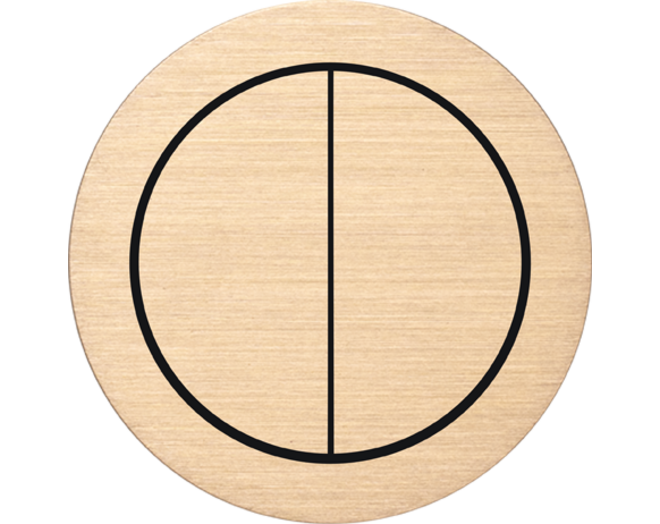 Rond 2.0 Multifit Push button 4X- brushed brass