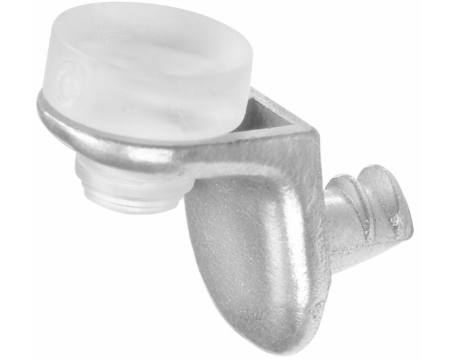 Glasplankdrager 5mm stift met zuignap, vernikkeld