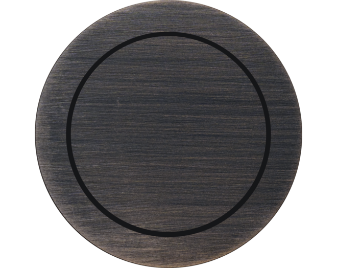 Rond 2.0 Push button 2X- s. trim - dark bronze
