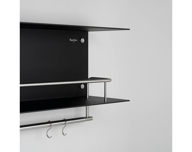 Hanger Shelf/Black/Steel