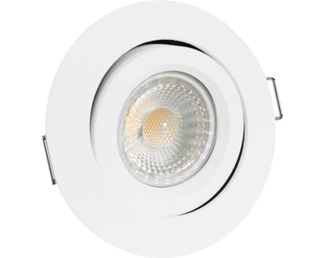 Aosta  kantelbare IP44 inb. spot wit D2W + Triac driver