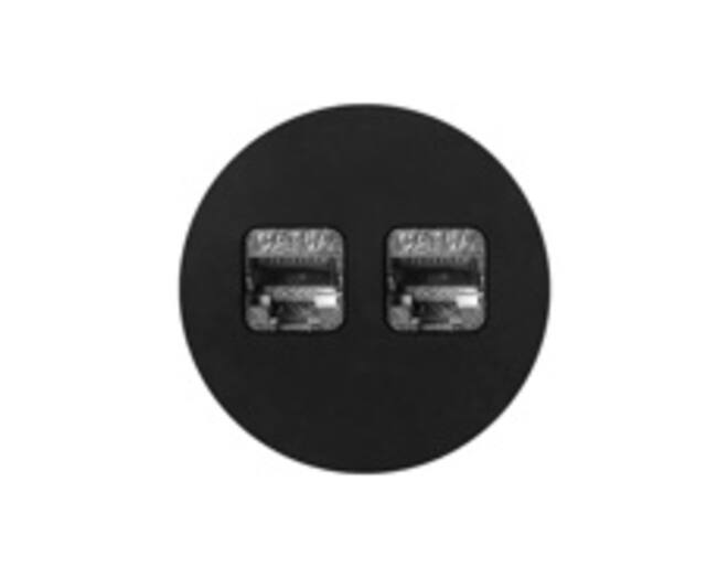 Rond 2.0 Data port  2 Keystones- t.less - black ano
