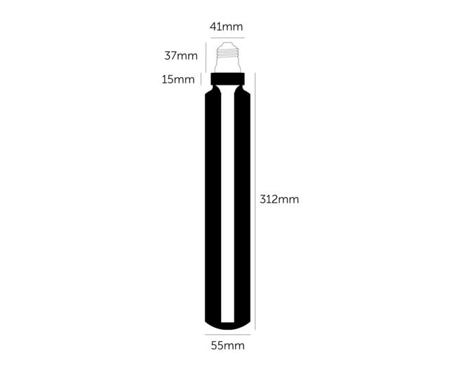 Buster Bulb Tube/E27 Non Dimmable/Crystal