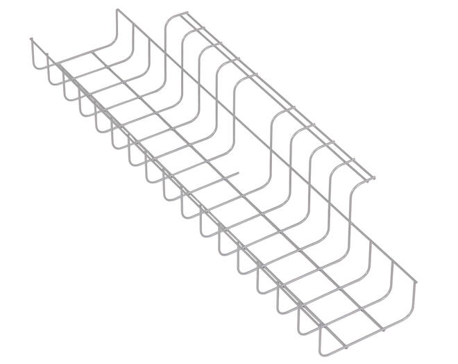 Kabelkorf TRAD 490mm, zilver wordt onder het blad geschroefd