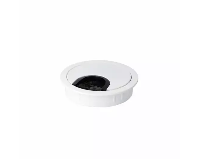 Kabeldoorvoer 60mm aluminium wit geanodiseerd, diepte 22mm