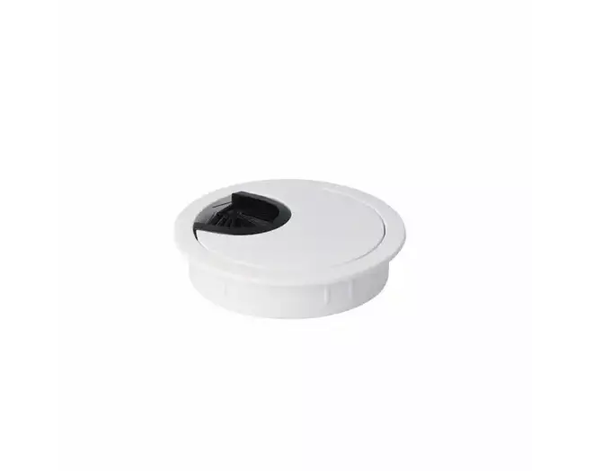 Kabeldoorvoer 60mm aluminium wit geanodiseerd, diepte 22mm