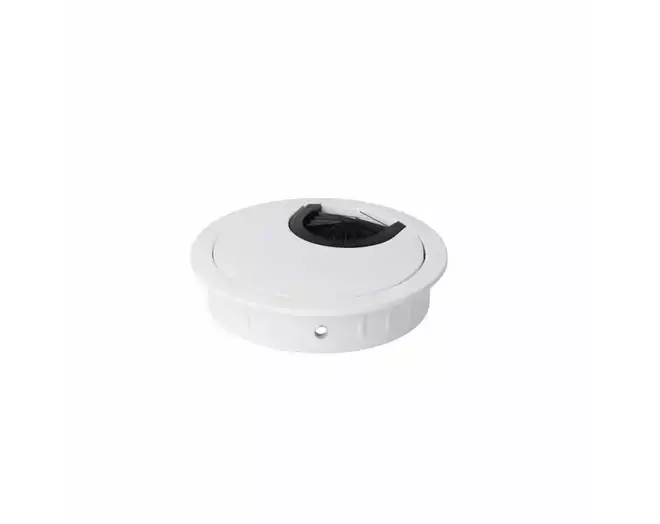 Kabeldoorvoer 60mm aluminium wit geanodiseerd, diepte 22mm
