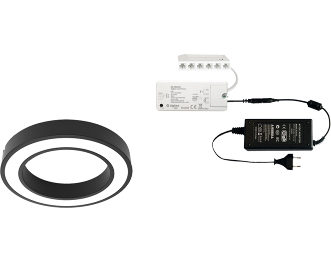 2 x Holl BH SP mat zwart 24V + Zigbee ontvanger + Driver 24W