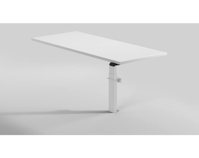Eenkolomstafel Wall Solo. Kleur: Wit RAL9016