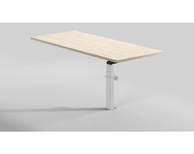 Eenkolomstafel Wall Solo. Kleur: Wit RAL9016