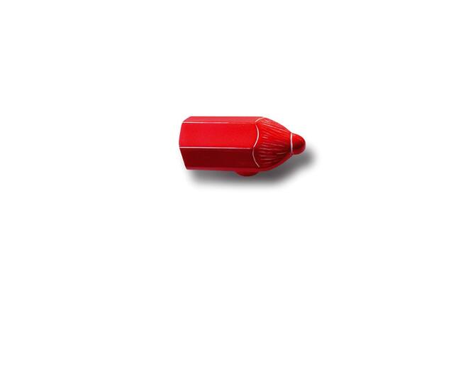 Knop nylon ROOD POTLOOD-vorm 23x51mm