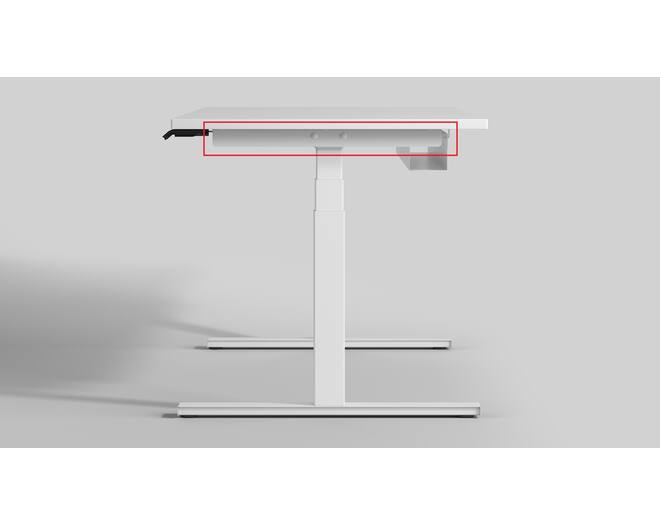 Milano bovenframe verstelbaar voor blad 1000-1500mm wit