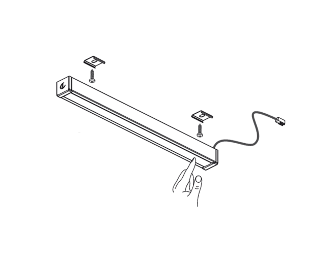 Twig met TouchLedDimmer Zwart lengte: