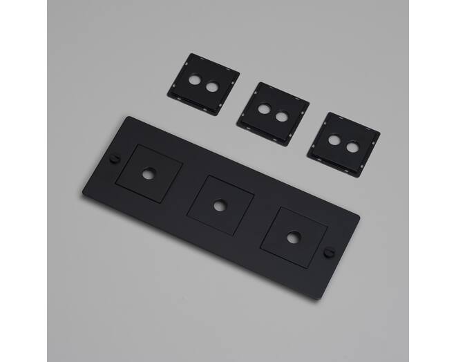 3G Wall Plate/Horizontal/Black