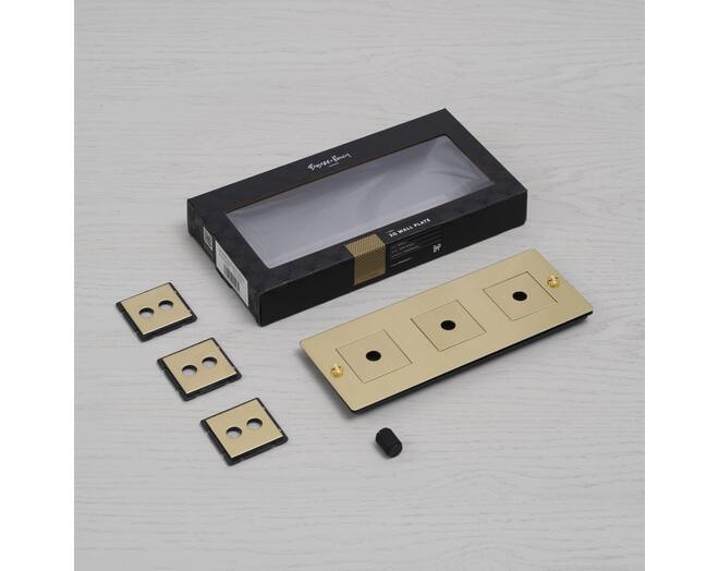 3G Wall Plate/Horizontal/Black