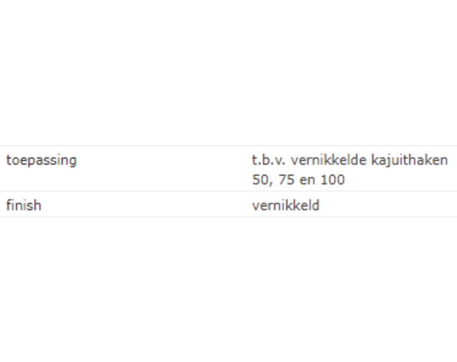 Oog voor Kajuithaak / 50, 75 en 100 mm / messing vernikkeld