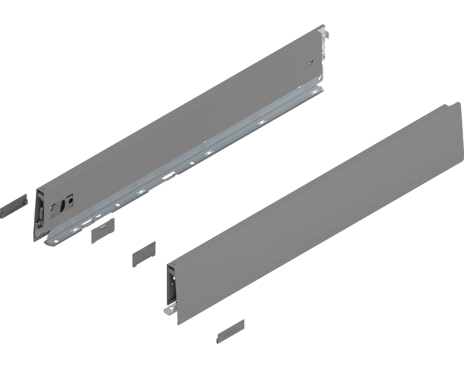 Merivobox zijkant M-hoogte, R+L, 550mm kleur: indium grijs