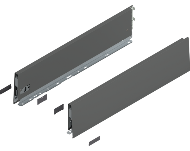 Merivobox zijkant K-hoogte, R+L, 550mm kleur: orion grijs