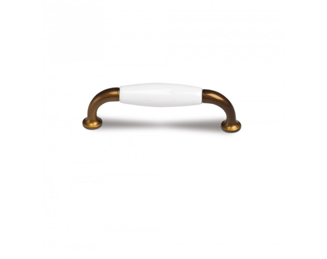 Greep wit porselein 110x15mm, hartmaat 96mm