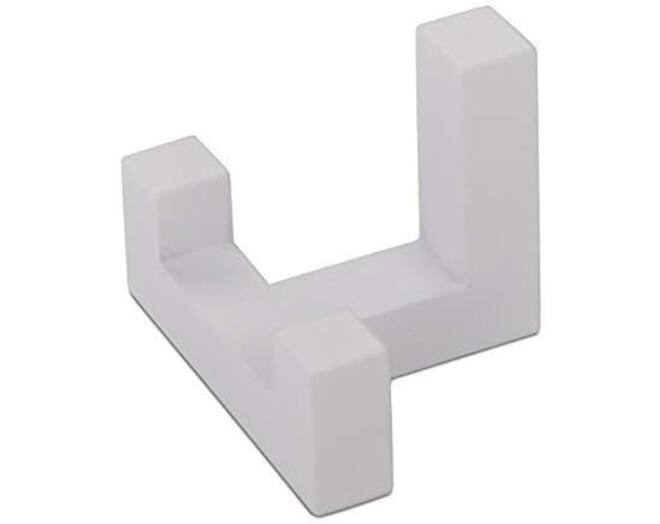 Jashaak twee haaks wit gelakt dubbel 40 x 52mm diepte 40mm