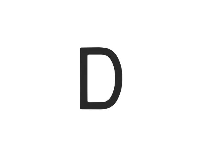 Huisletter D 100mm zwart