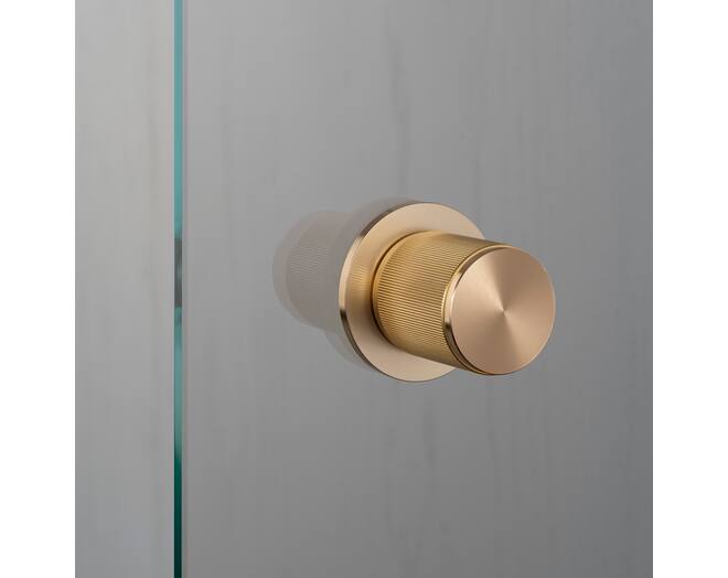 Fixed Door Knob/Single-Sided/Linear/Brass
