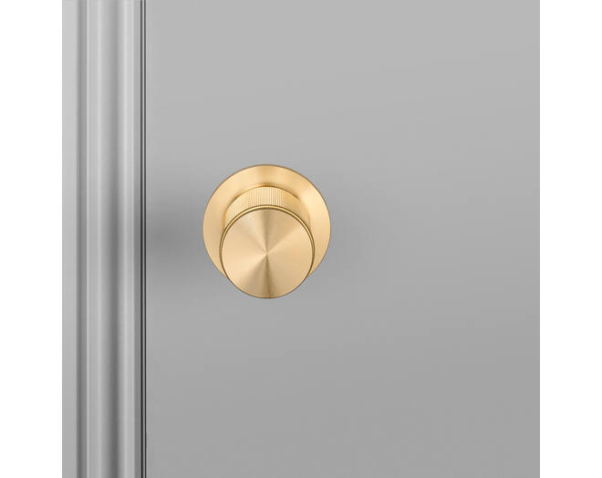 Fixed Door Knob/Single-Sided/Linear/Brass