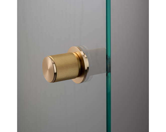 Fixed Door Knob/Single-Sided/Linear/Brass
