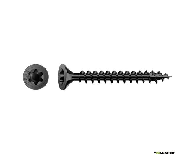 Spax schroef Torx voldraad 4,0x40 PK verzinkt zwart VE= 200