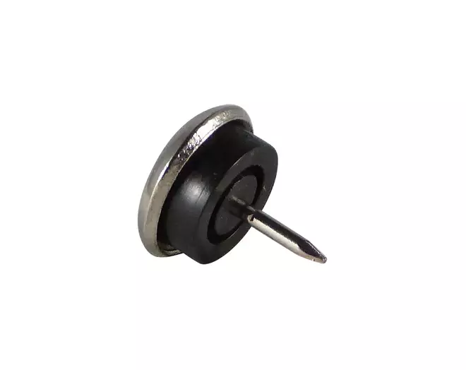 Elastaglijder 23mm hoogte 10mm, vernikkelde onderkant