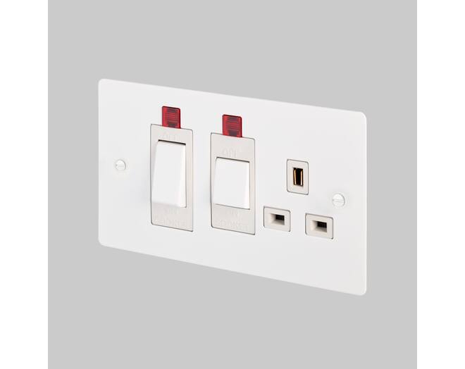 Cooker Control Unit w/ Neon - White - White Interior