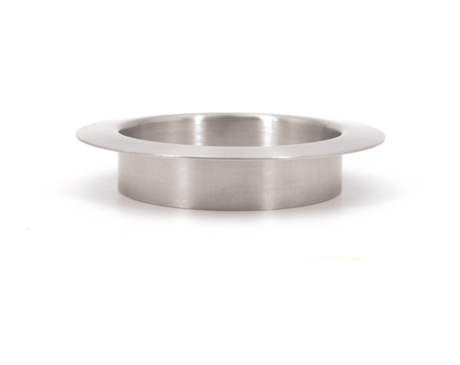 Afvaldoorlaat rond RVS mat, boormaat 82mm, buitenmaat 112mm