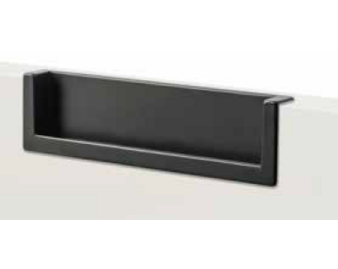 Inlaatgreep 172x44x18mm mat metallic aluminium, hartmaat