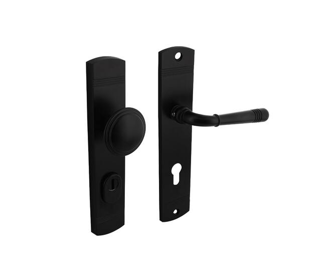 VD-beslag Helena knop/kruk PC 72mm+kerntrekbev. mat zwart