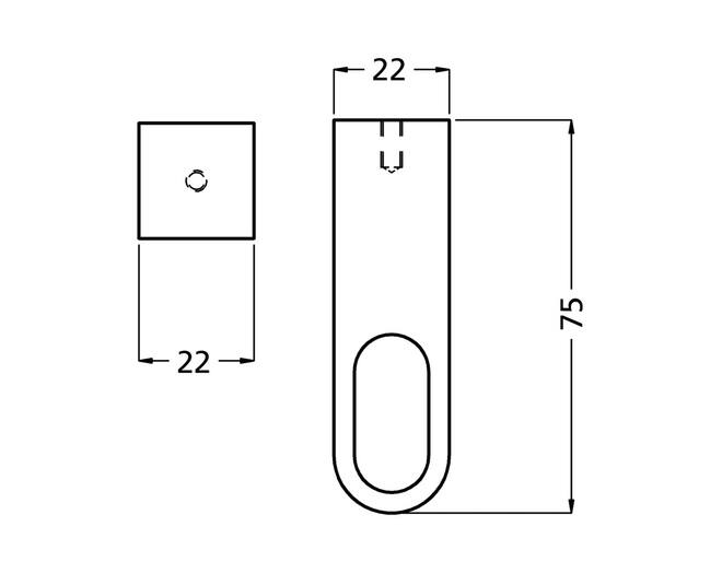 Steun midden Gardelux-1 mat zwart