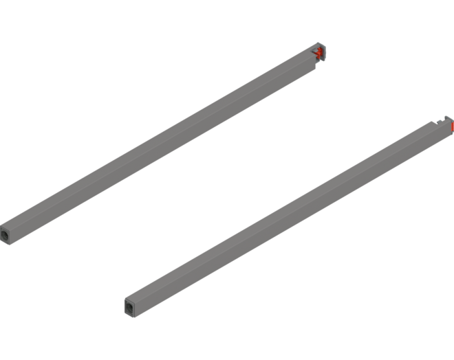 Reling L+R voor Merivobox, 500mm indiumgrijs