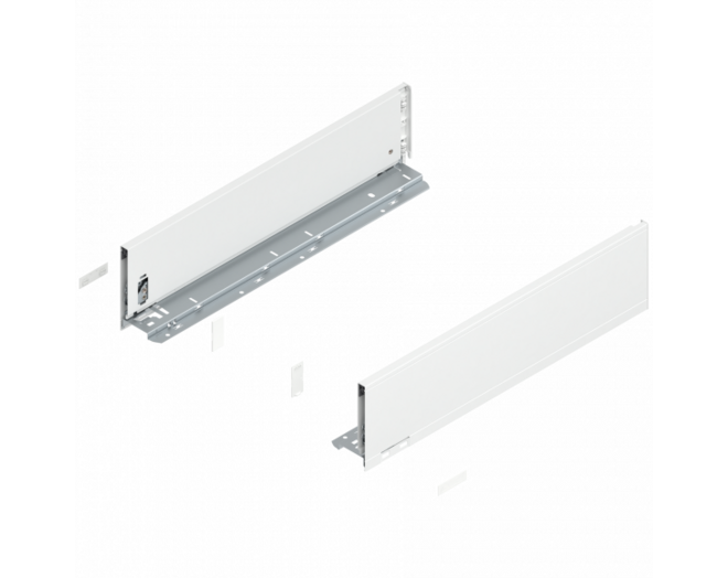Legrabox ladezijde K, zijdewit 300mm, hoogte 128,5mm