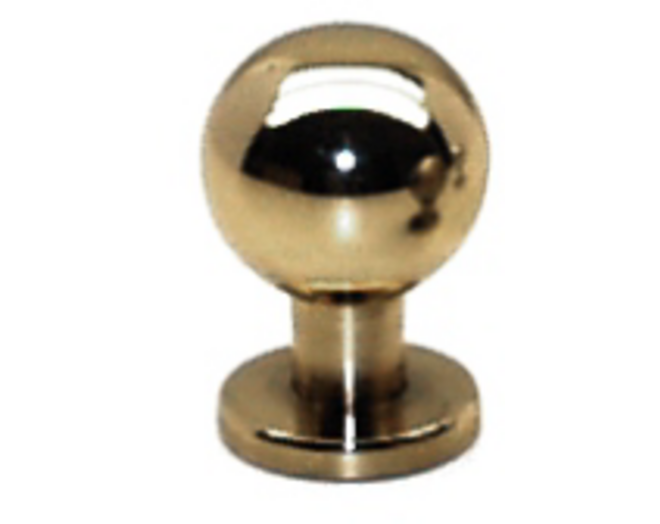 Knop diameter 18mm verkoperd, hoogte 27mm