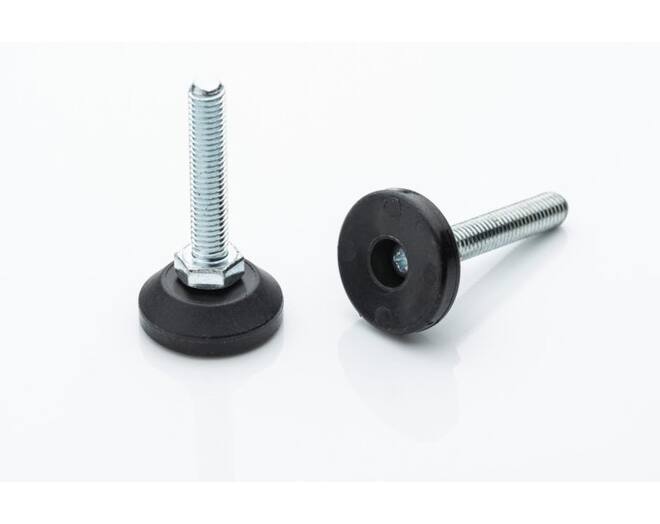 Stelvoet M10x70mm mt beweegbare kst.voet 30x17mm (incl moer)