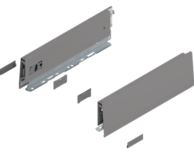 Merivobox zijkant M-hoogte, R+L, 300mm kleur: indium grijs