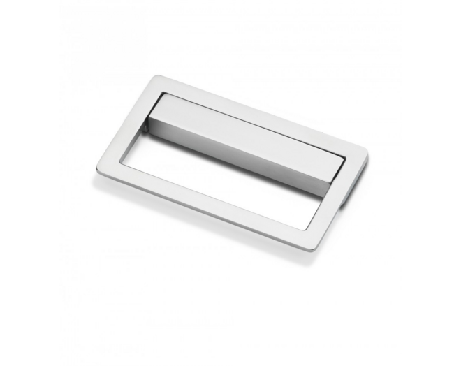 Greep UP nikkel gesatineerd hartmaat 64mm breedte 90mm 50x10