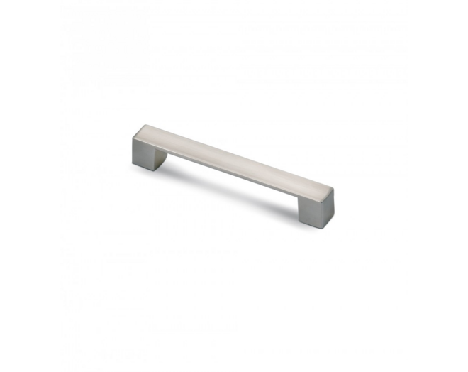 Greep BLOCK geb. nikkel 197x21mm, hartmaat 160mm