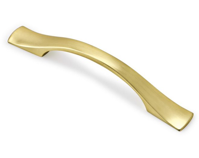 Greep METAL 715 geborsteld goud 152x20mm, hartmaat 96mm