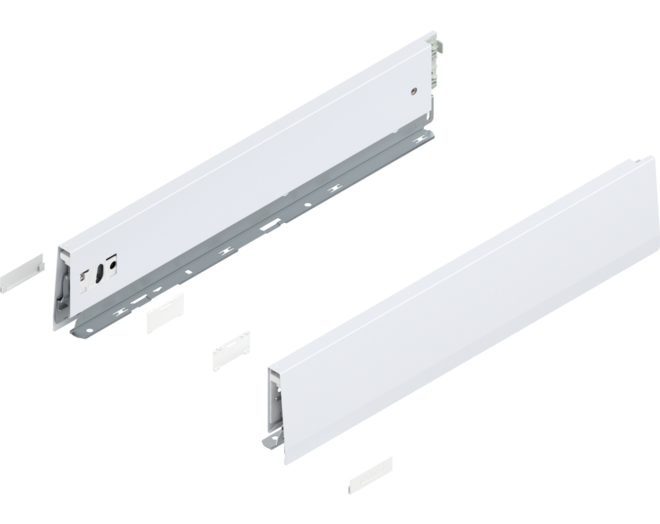 Merivobox zijkant M-hoogte, R+L, 450mm kleur: zijdewit
