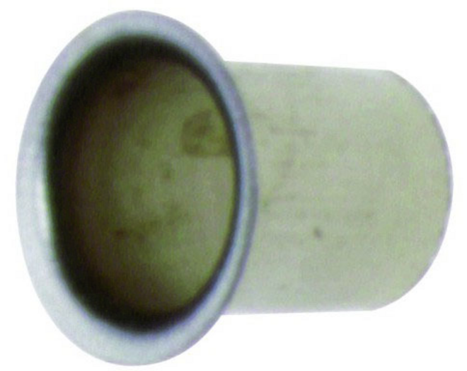 Huls vernikkeld voor plankdrager met 7mm stift