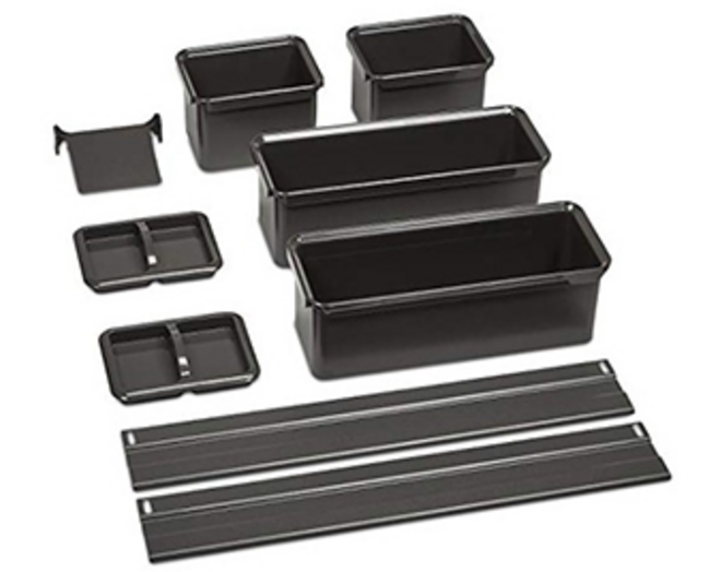 Youboxx set 3 antraciet voor Dispensa met 2 ophangrails
