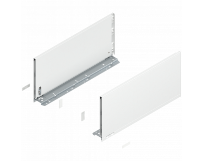 Legrabox ladezijde F, zijdewit 550mm, hoogte 241mm